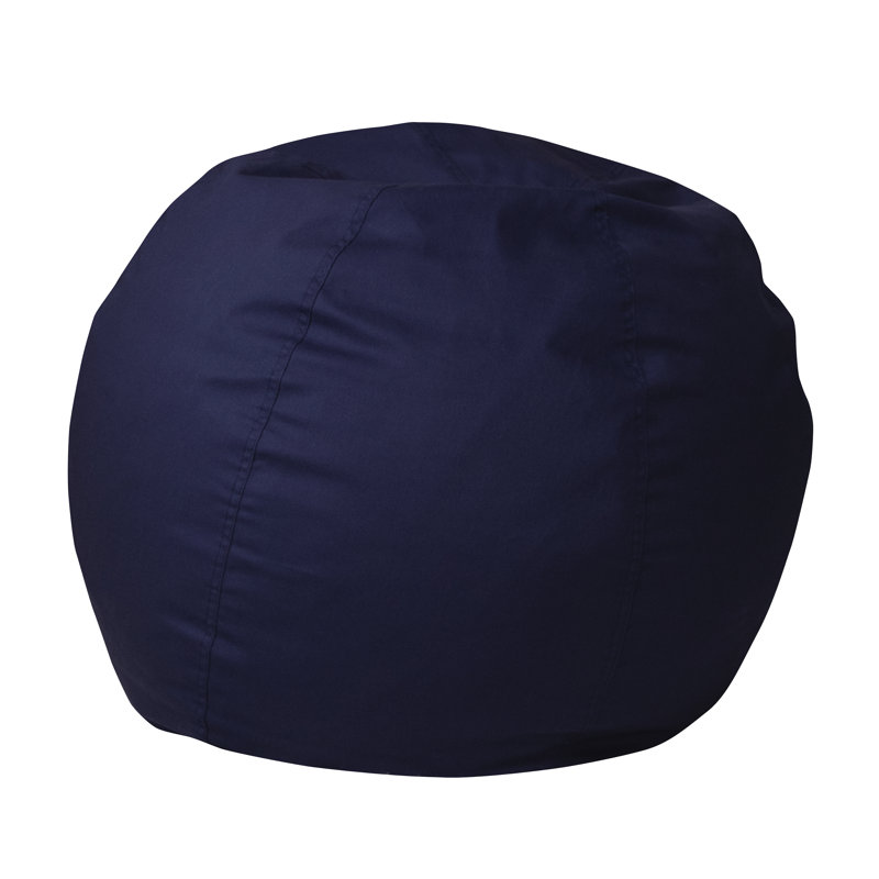 Fauteuil à billes en coton Classic, Sergé de coton bleu marine, Petit