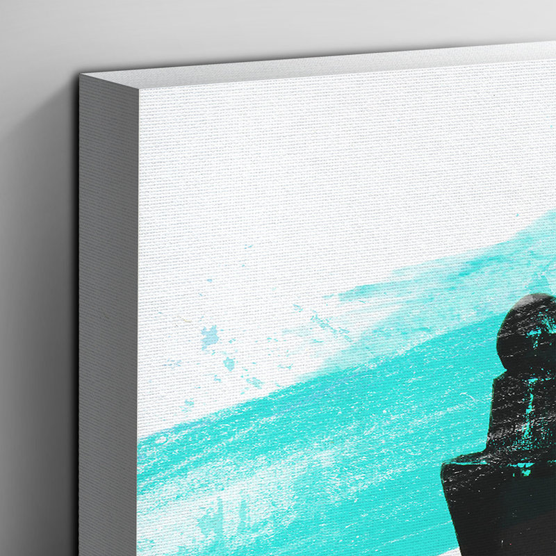Chess Board Game Pieces - Wrapped Canvas, 50cm H x 76cm W