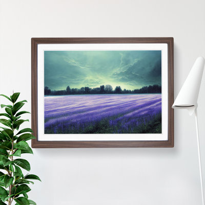 Illuminated Bluebell Field 1 Piece Single Picture Frame Painting