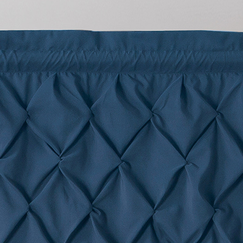 Modern Window Valance with Rod Pocket, Navy