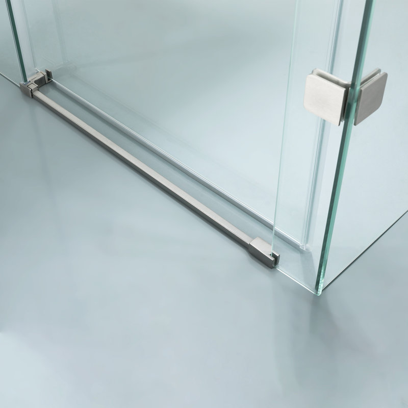 46" W X 36" D X 76" H Sliding Frameless Shower Enclosure With 5/16" Clear Glass