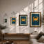 Golden Crab Geometric - Framed Print-1505641001-1505640992