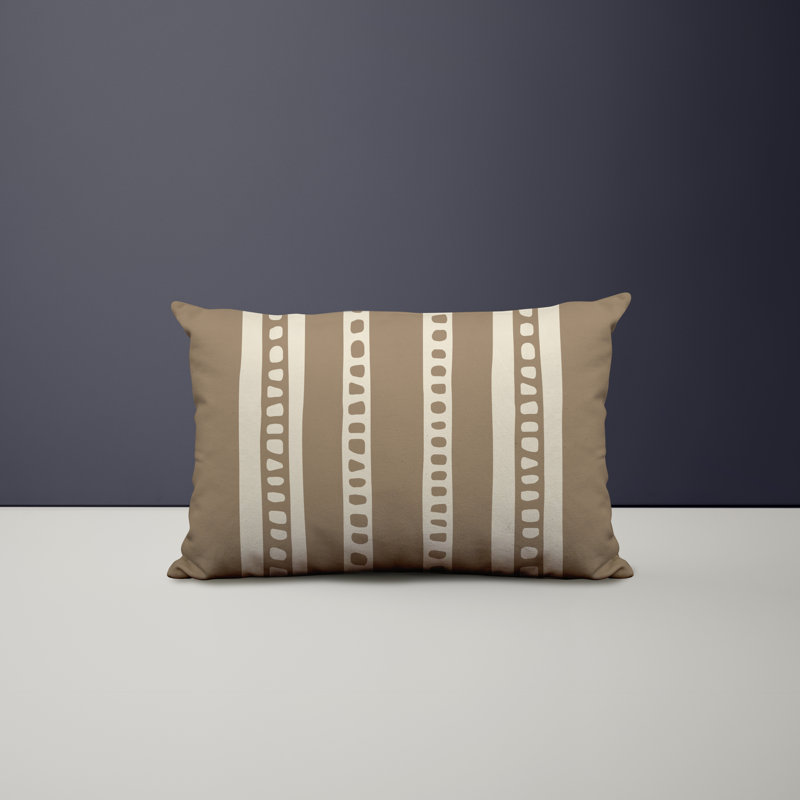 Housse et insert de coussin rectangulaire intérieur / extérieur en mélange de polyester / polyester Ikom, Beige