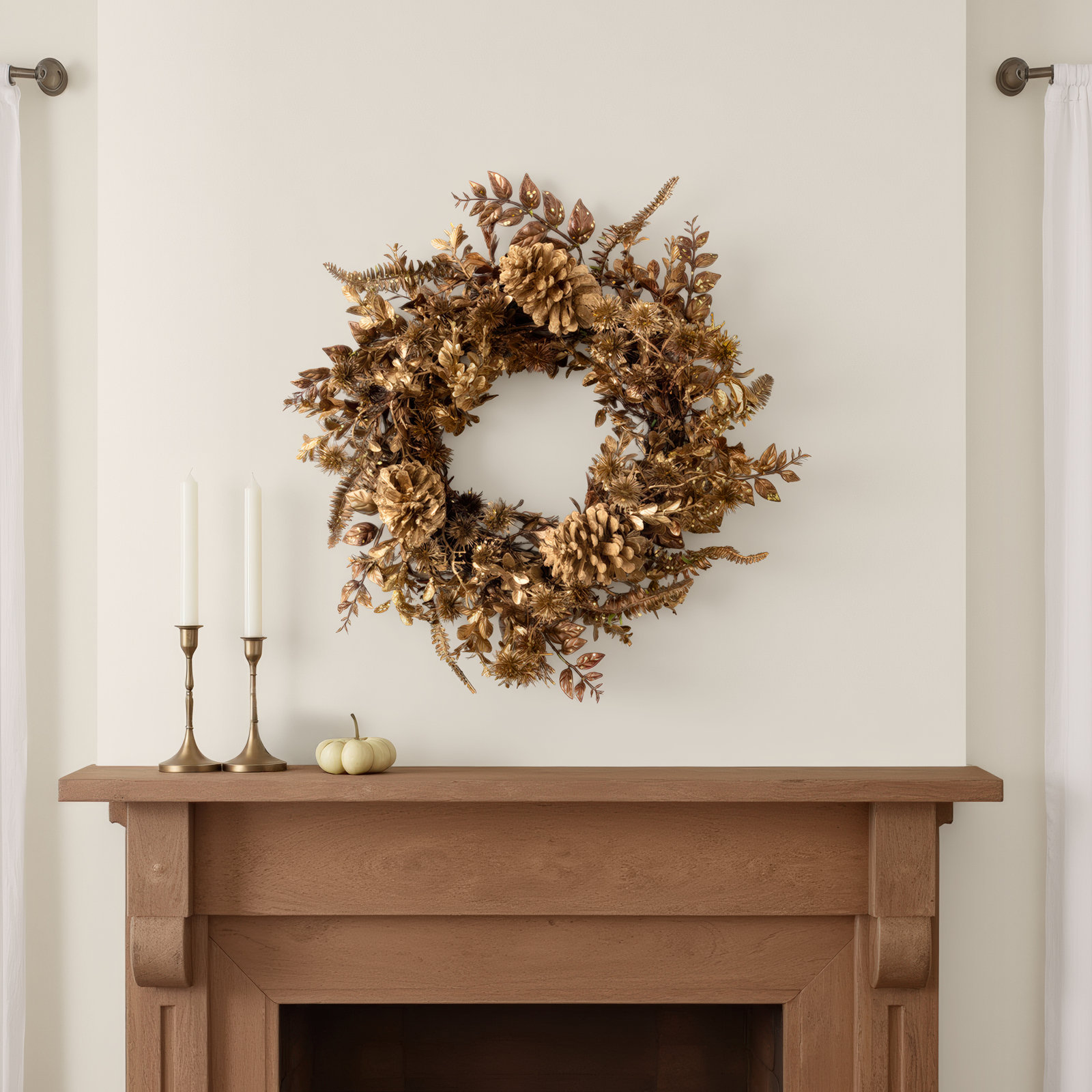 Hadaway 22'' Faux Foliage Polyethylene Plastic Wreath