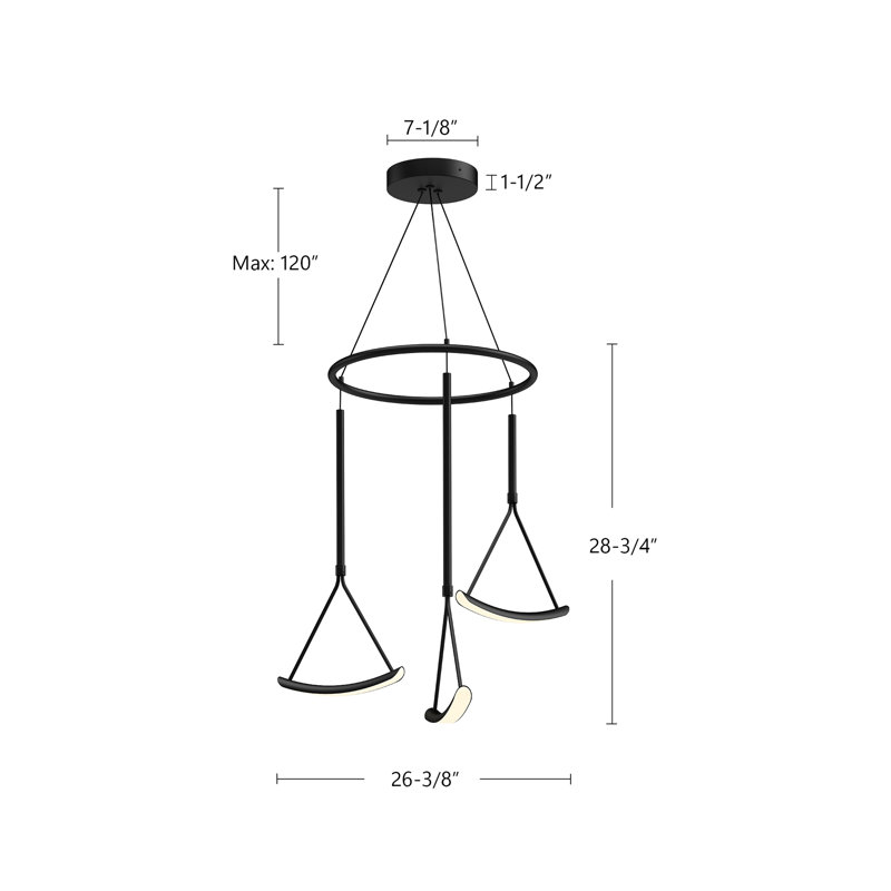Mobil 3 - Light LED Chandelier
