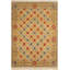 Tapis taupe / rouge / bleu en laine noué à la main 9 pi 6 po x 12 pi 5 po Everard