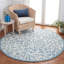 Tapis bleu / ivoire en laine / coton touffeté à la main Iqarar-1062064668