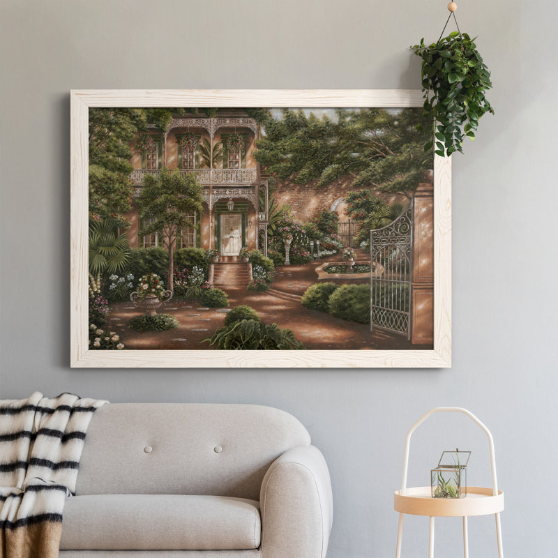 Jane's Courtyard II - cadre photo, impression sur toile, H 37,5 po x l 27,5 po x P 1,5 po, Blanc