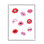 Lèvres rouges séduisantes expressives, rouge, abat-jour noir encadré, estampe numérique de JJ Design House LLC