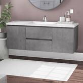 Ebern Designs 58.75'' Plastic Single Vanity Top with Sink and 1 Faucet ...