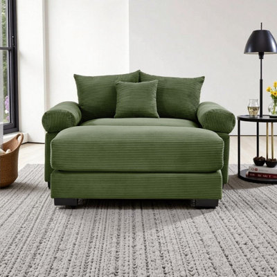 54.3'' Oversized Cloud Modular Sectional Couch With Ottoman And Throw Pillows