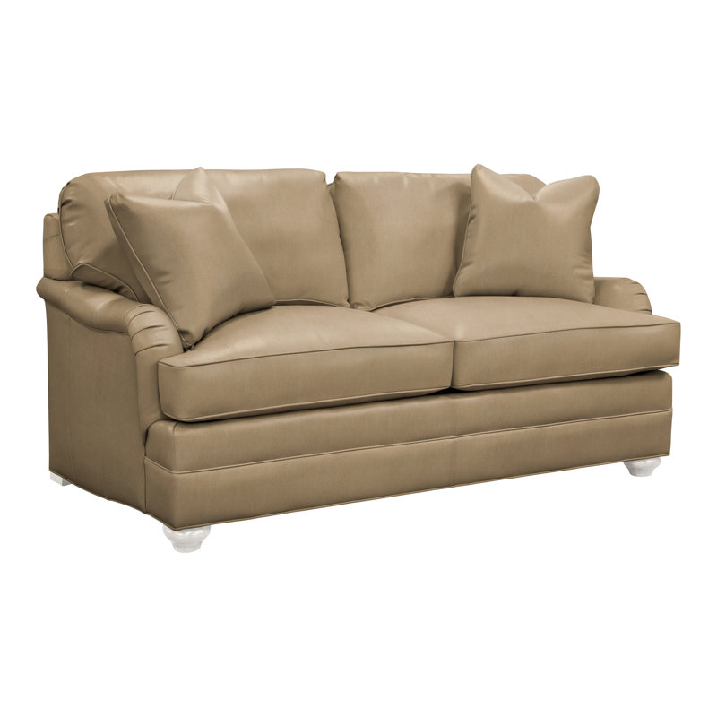 East Lake 70.5" Mid Sofa, Casa Blanca, Ziggy Dune Genuine Leather