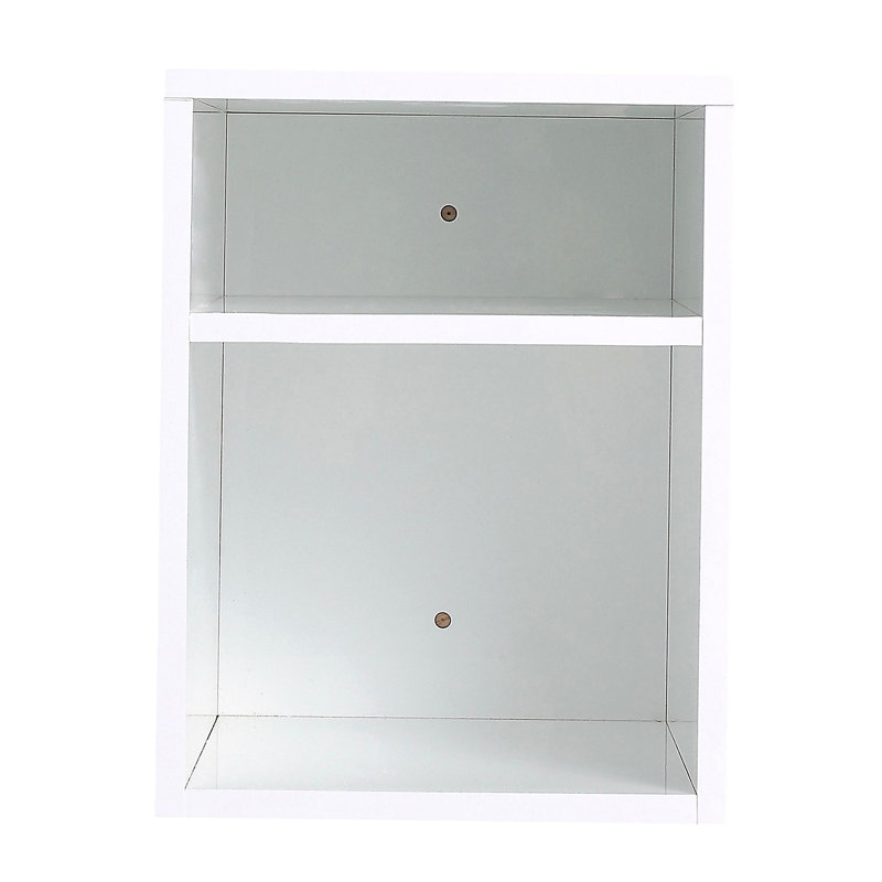 Petites tablettes de rangement murales de 12 pouces, convenant à une petite salle de bain, blanc brillant