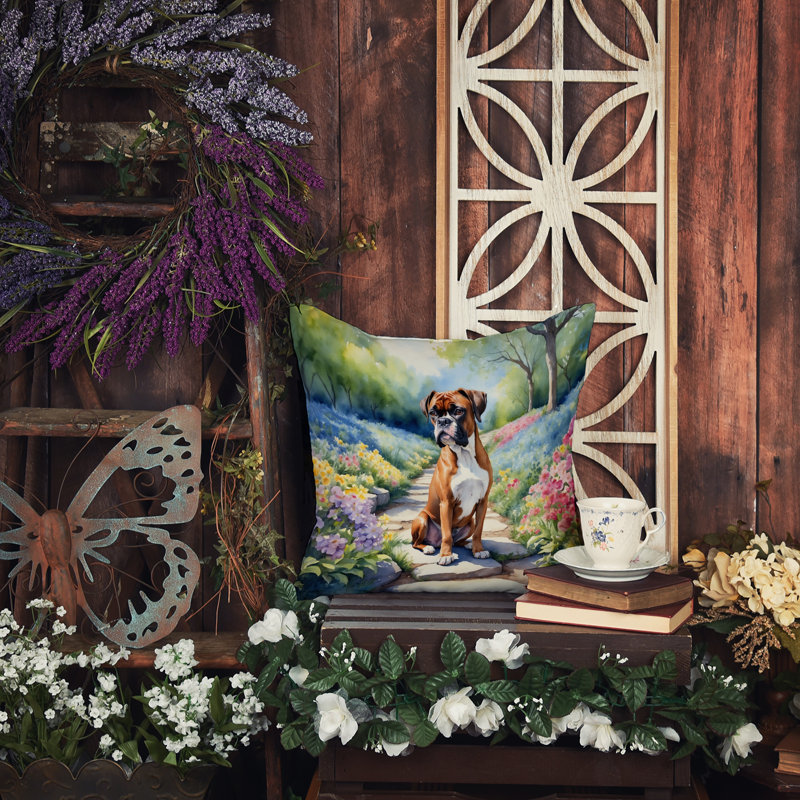 Coussin décoratif intérieur / extérieur Spring Path, H 14 po x l 14 po