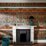 Andastra Wallpaper in Amazonite/Red/Orange/Yellow
