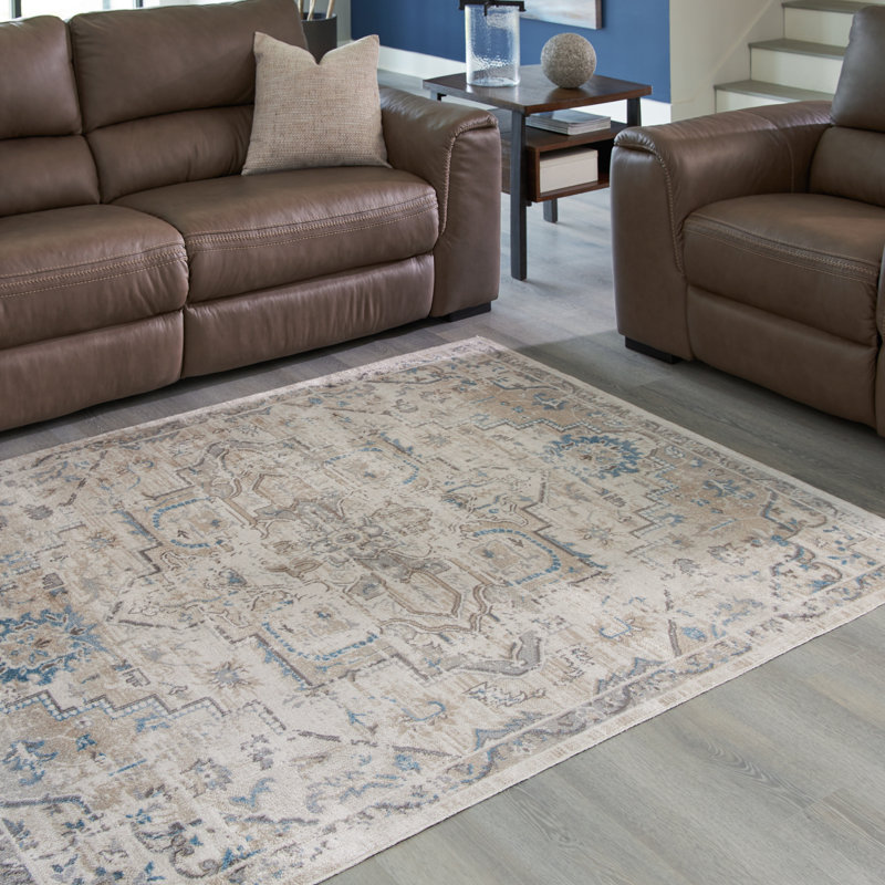 McCallie Washable Oriental Indoor Rug, Rectangle 7'10" x 10'