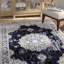 Tapis oriental bleu marine / ivoire-31242522