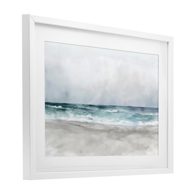 Aquarelle abstraite aquarelle encadrée sous verre, design par LSR Design Studio