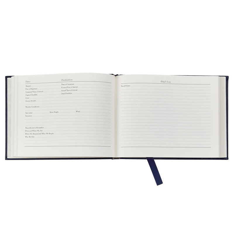 Graphic Image Ship's Log, Coffee Table Book, Leather, Blue