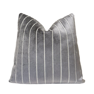 Striped Velvet Throw Pillow Cover