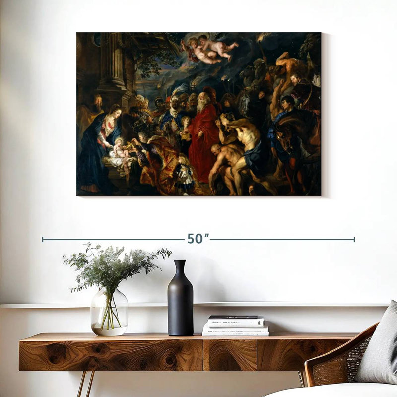 Leisha adoration des mages 1609, H 26 po x l 39 po