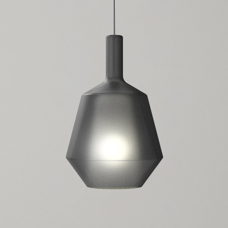 MOM 1 - Light Pendant, Vetro  Black Glass, Titanium
