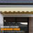 12x10FT Manual Retractable Awning, Full Opening Hand Crank Patio Canopy, Beige-125374559