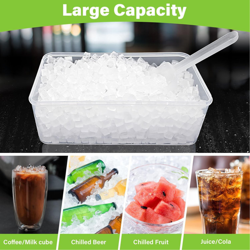 Mini plateau à glaçons pour congélateur - paquet de 4 petits plateaux à glaçons avec bac de rangement hermétique, 117 cubes au total | Machine à glace pilée à dégagement facile pour cocktails, sodas et smoothies | Parfait pour les bars, les fêt