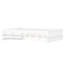 Lit plateforme en bois pleine grandeur avec garde-corps et tablettes de rangement pour enfants - bois de pin massif, robuste, sans sommier, blanc-1580051294-1580051295