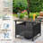 Adirondack Square Side Table With Umbrella Hole, Pool Composite Patio Table,HDPE End Tables For Backyard,Pool, Indoor Companion, Easy Maintenance & Weather Resistant-1676381879