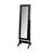57" Tall Standing Floor Mirror, Espresso Brown Finish, Rectangular Shape