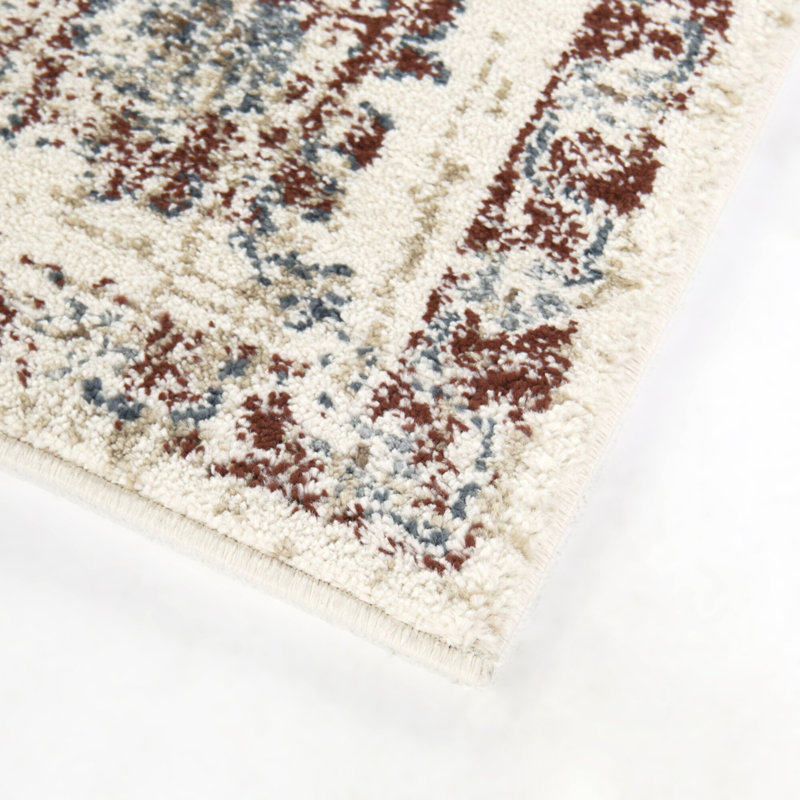 Tapis rouille / bleu Palacios, 7 pi 10 po x 10 pi