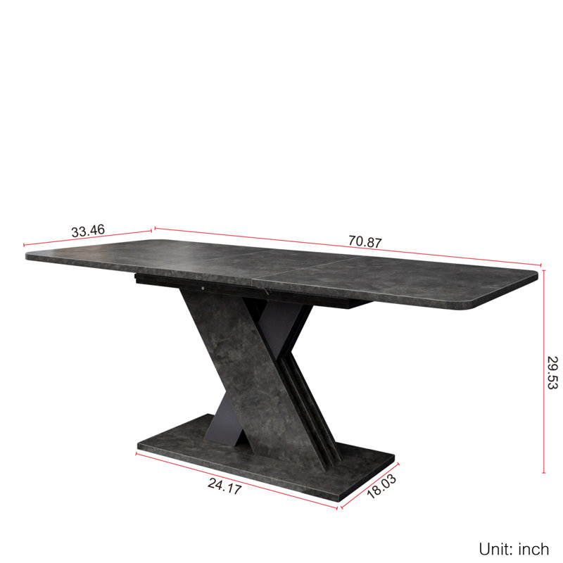 Multifunctional Extendable Console Table, Black