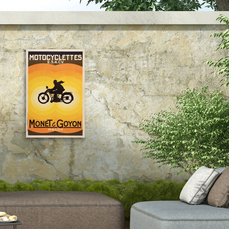 Toile pour l'extérieur Marcus Jules Motocyclettes, H 12 po x l 19 po