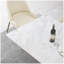 Table de salle à manger en pierre de 71 pouces avec base de piédestal en acier inoxydable de forme spéciale Carrara-353902425