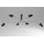 Lustre encastré noir à 6 lumières Laeticia Modern
