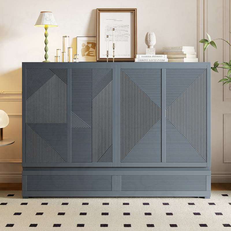 Murphy Bed Cabinet With Drawer And Power Outlets, Gray, Queen
