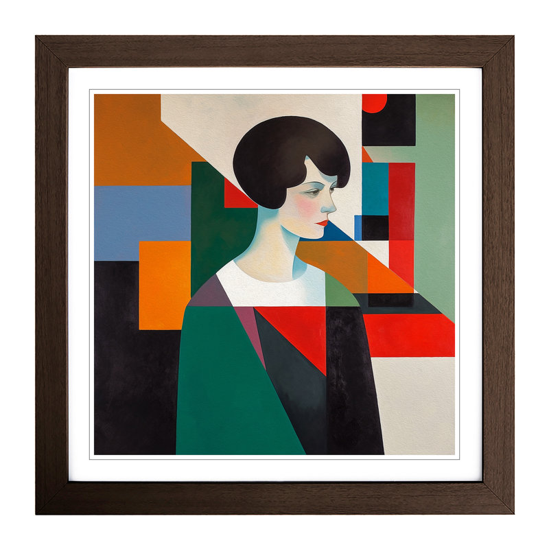 Woman Suprematism - Framed Print, Walnut Framed