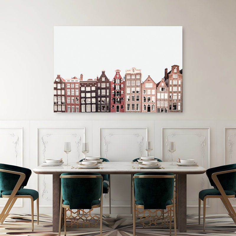 Amsterdam, art contemporain abstrait, impression d'art mural, 40" H x 60" W