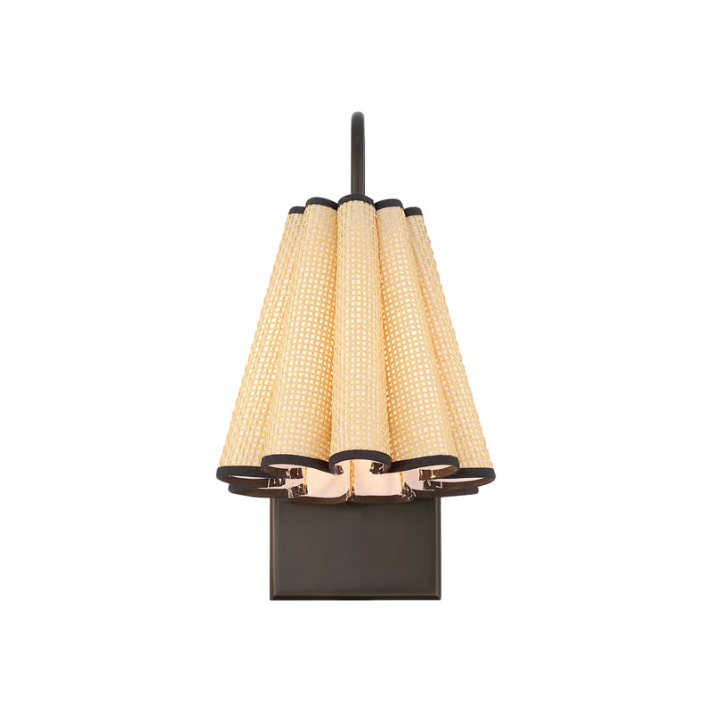 Blithe 1 Light Wall Sconce, Natural, Dark Bronze