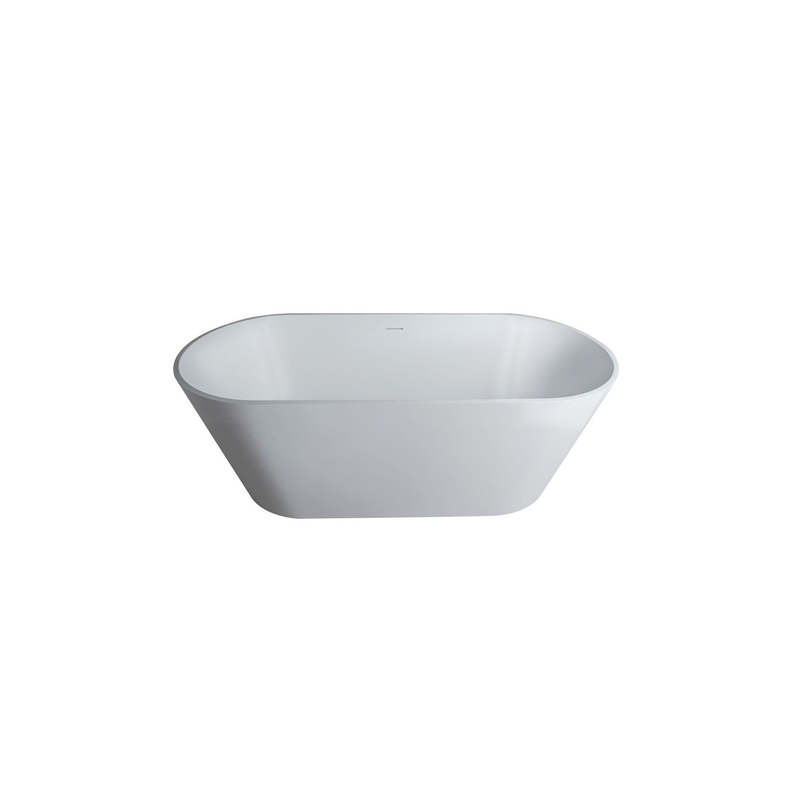 Freestanding Soaking Acrylic Bathtub, White/Classic Chrome, 22.8" H x 31.9" W x 55.1" L