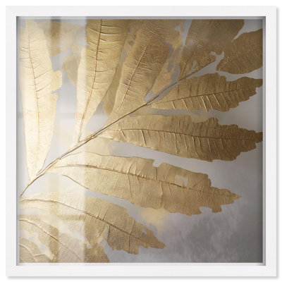 Toile dorée (I) Shadowbox Print Nature Elegant Art par Art Remedy
