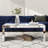 Amla 39''W Glass Sled Coffee Table Mirrored Top
