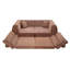 Canapé tissé à compression en chenille rayée, canapé compact à rangée droite avec éponge haute densité, canapé économiseur d'espace requis pour un salon, un appartement ou un bureau (à rayures acajou)-1688832170