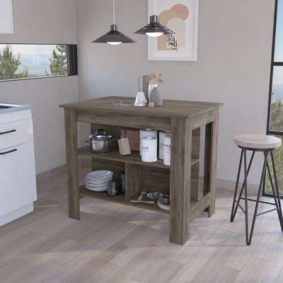 Îlot de cuisine, trois tablettes