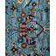 Tapis unique noué à la main Serapi - bleu clair, 7 pi 10 po x 10 pi 0 po Serapi