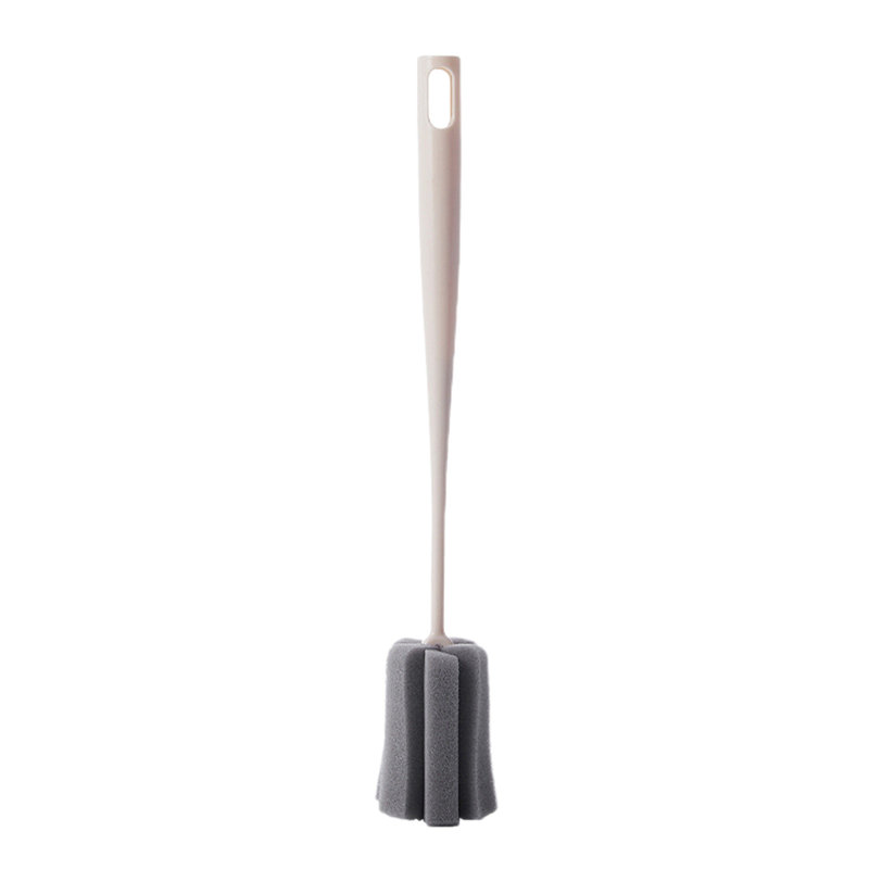 Brosse à gobelet pour bouteille d'eau avec brosse à poignées longues et petite brosse murale, Beige
