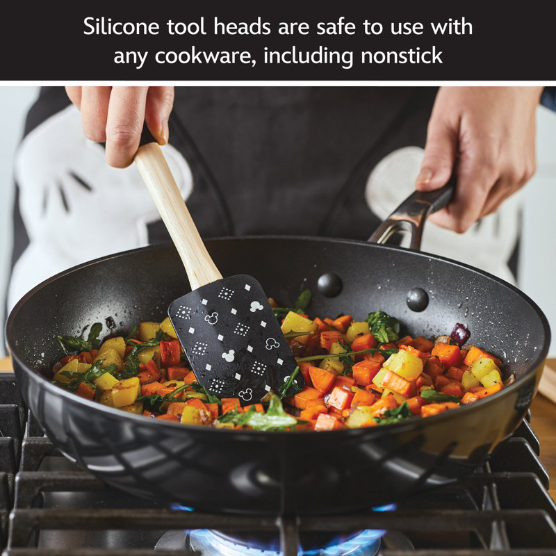 Disney Mickey Mouse Bamboo and Silicone 4-Piece Kitchen Tool Set