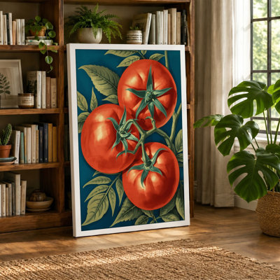 Three Ripe Tomatoes Botanical - Wrapped Canvas