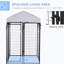 Parc pour chien avec porte verrouillable L 48 po x l 72 po avec porte verrouillable, structure en acier pour petits chiens de taille moyenne, enclos, moyen